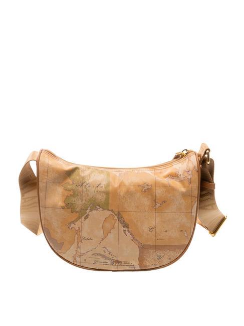 GEO CLASSIC Bolso bandolera pequeño en forma de media luna NATURAL - Bolsos Mujer