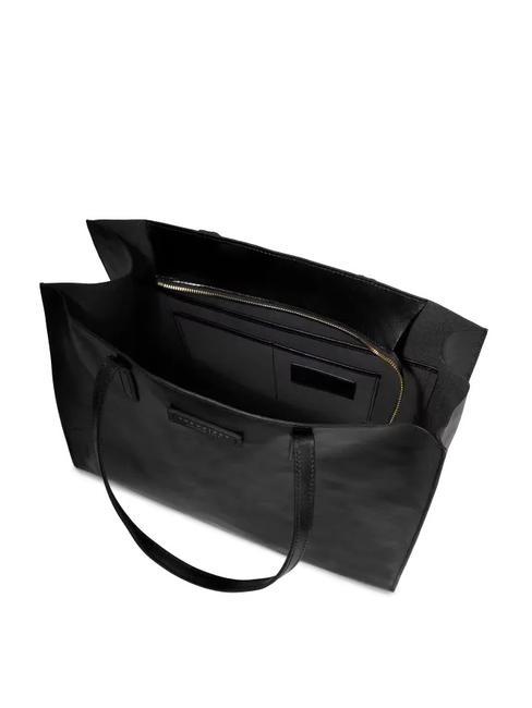 MIRRA  Bolso bandolera, en piel. Oro negro - Bolsos Mujer