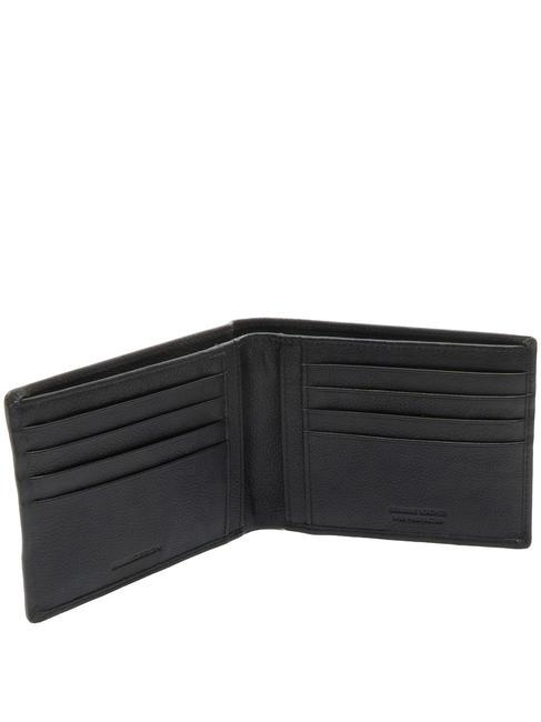 CALF Billetera de cuero negro - Carteras Hombre