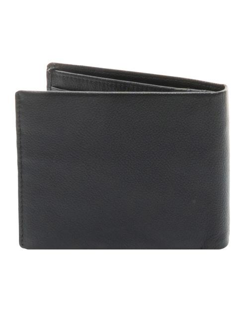 CALF Billetera de cuero negro - Carteras Hombre
