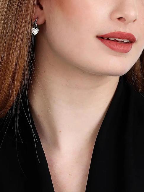 ABBRACCIO Pendientes charm corazón con circonitas blanco - Pendientes