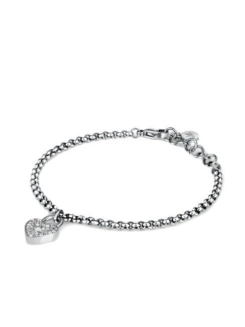ABBRACCIO Pulsera con dije de corazón blanco - Pulseras