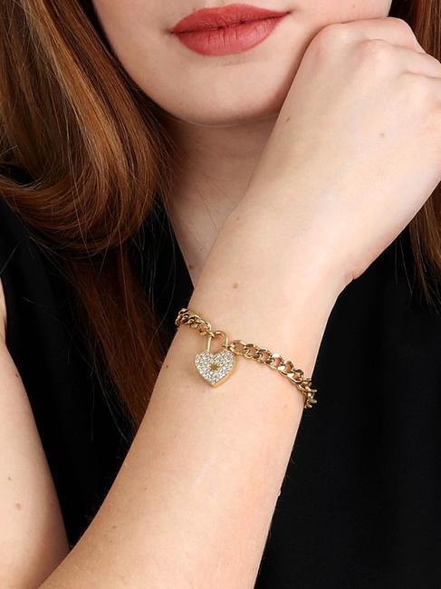 ABBRACCIO Pulsera con dije de corazón oro - Pulseras