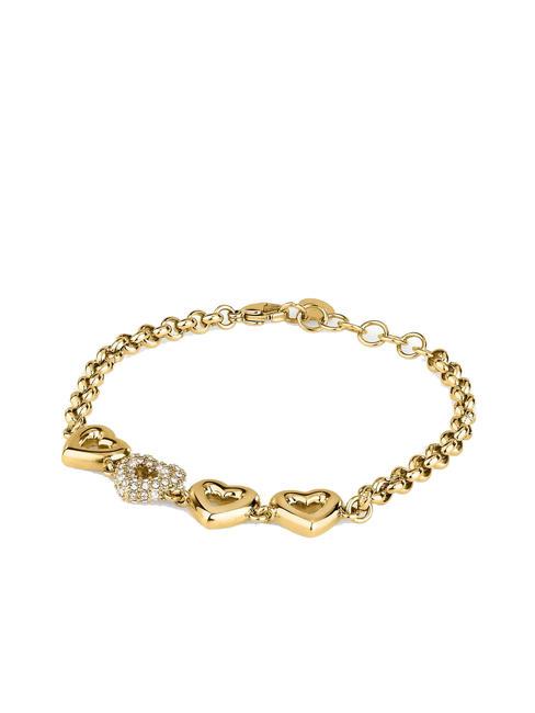 BAGLIORI Pulsera con 4 dijes de corazón. oro - Pulseras