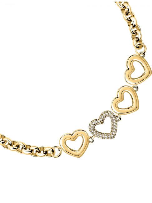 BAGLIORI Pulsera con 4 dijes de corazón. oro - Pulseras
