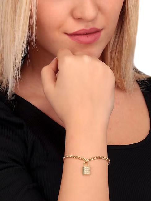 ABBRACCIO Pulsera con dije de candado oro - Pulseras