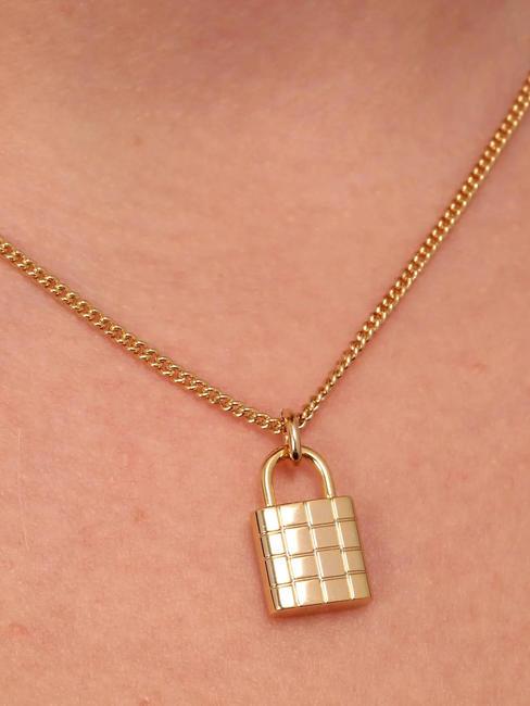 ABBRACCIO Collar con dije de candado oro - Collares