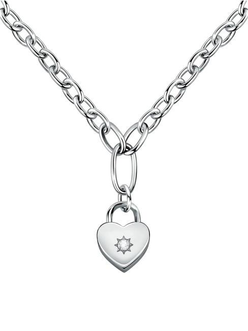 ABBRACCIO Collar de cadena con dije de corazón SILVER - Collares