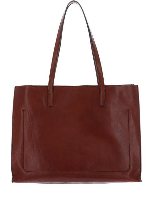 MIRRA  Bolso bandolera, en piel. BROWN - Bolsos Mujer