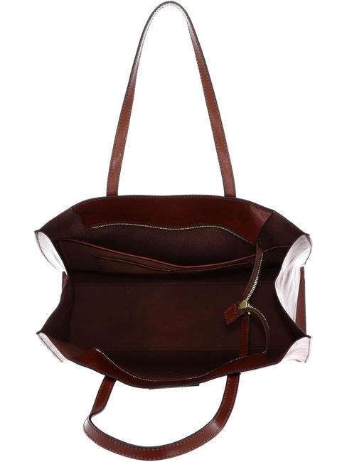MIRRA  Bolso bandolera, en piel. BROWN - Bolsos Mujer