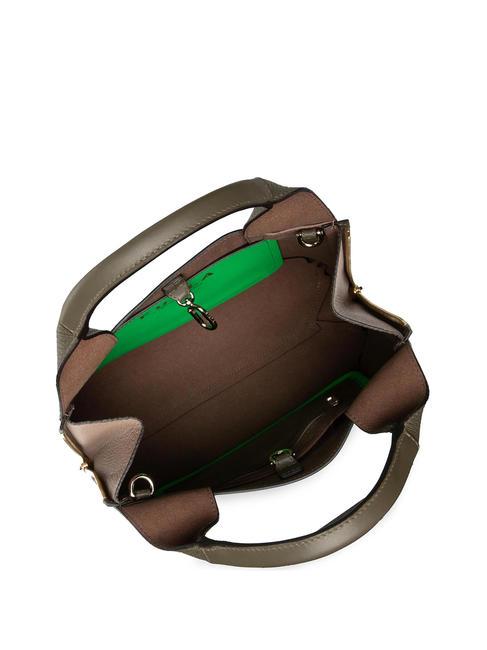 GILDA Bolso tote Roma y piel de becerro st eracle salvia c+greige - Bolsos Mujer