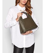 FURLA GILDA Bolso tote Roma y piel de becerro st eracle salvia c+greige - Bolsos Mujer - 6