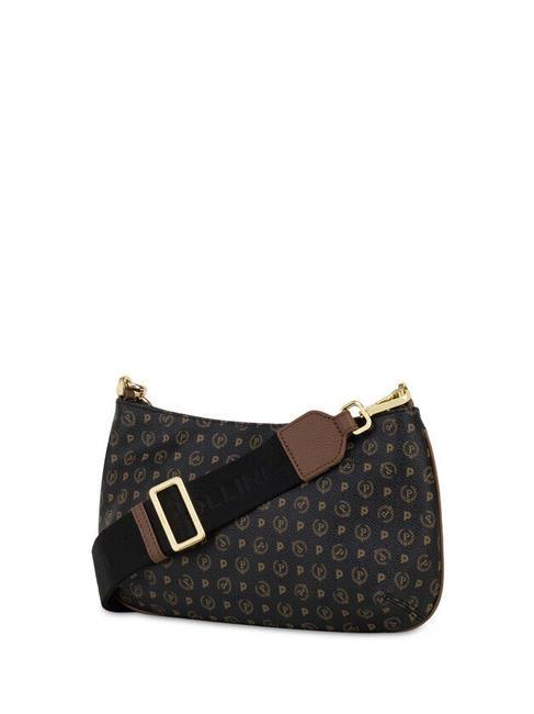 HERITAGE Bolso de hombro con asa de cadena negro marrón - Bolsos Mujer