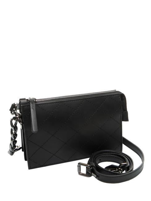 CROSTATA  Mini bolso bandolera, en piel. negro - Bolsos Mujer