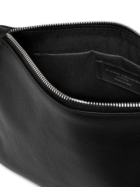 NORA POUCH Bolso de piel con bandolera negro - Bolsos Mujer