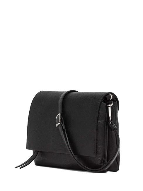THREE Bolso bandolera, en piel. negro - Bolsos Mujer