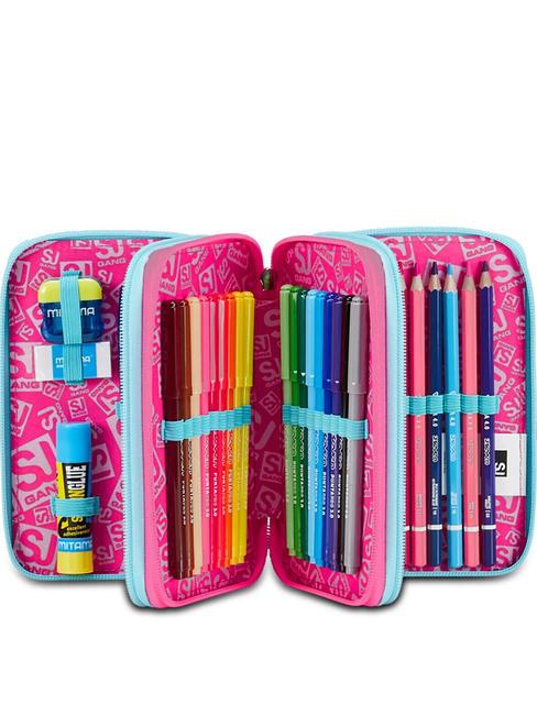 PINKFUR GIRL Estuche con kit escolar completo. resplandor azul - Estuches y Accesorios