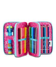 SJGANG PINKFUR GIRL Estuche con kit escolar completo. resplandor azul - Estuches y Accesorios - 2