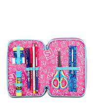 SJGANG PINKFUR GIRL Estuche con kit escolar completo. resplandor azul - Estuches y Accesorios - 3