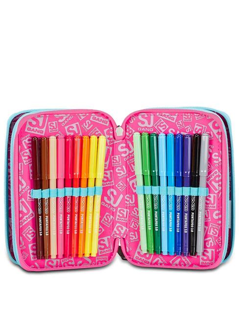 PINKFUR GIRL Estuche con kit escolar completo. resplandor azul - Estuches y Accesorios