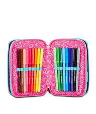 SJGANG PINKFUR GIRL Estuche con kit escolar completo. resplandor azul - Estuches y Accesorios - 4
