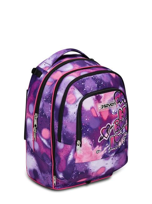 DETACH BUBBLE STREET Carro mochila doble desmontable VIOLETA ROSA - Mochilas con ruedas