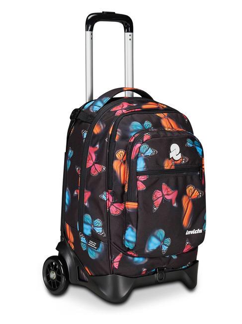 NEW WAY NEW PLUG Fantasy Mochila con trolley desmontable mariposa borrosa - Mochilas con ruedas