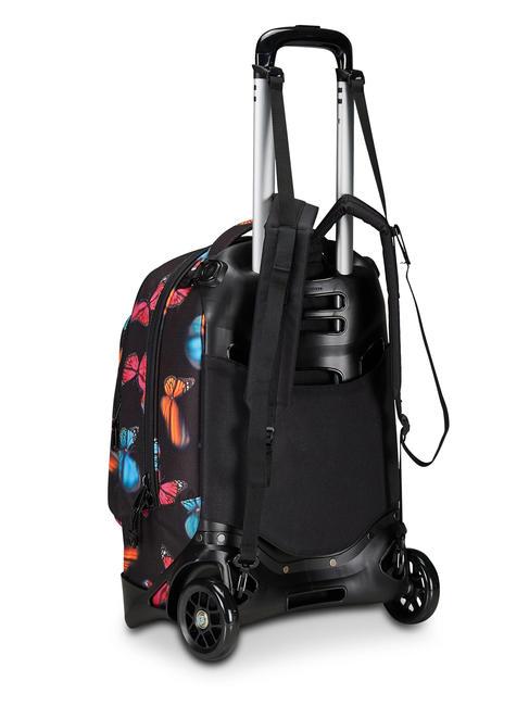 NEW WAY NEW PLUG Fantasy Mochila con trolley desmontable mariposa borrosa - Mochilas con ruedas