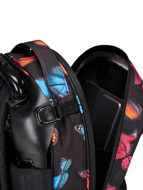 NEW WAY NEW PLUG Fantasy Mochila con trolley desmontable mariposa borrosa - Mochilas con ruedas