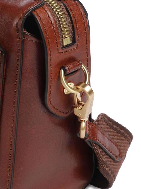 FRIDA Mini bolso bandolera, en piel. BROWN - Bolsos Mujer