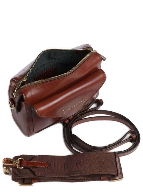 FRIDA Mini bolso bandolera, en piel. BROWN - Bolsos Mujer