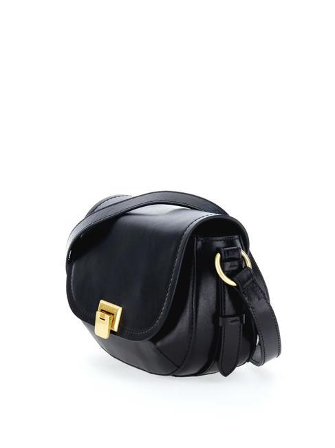 FEDERICA  Mini bolso bandolera, en piel. Oro negro - Trolley R&iacute;gidos