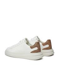 GUESS ELBA  Zapatillas ocre marr&oacute;n blanco - Zapatos Hombre - 3