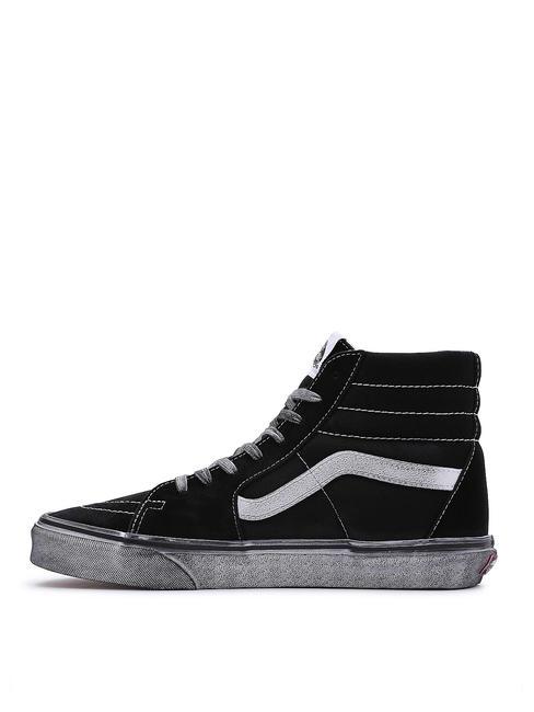 UA SK8-HI Zapatillas de piel estresado blanco y negro - Zapatos unisex