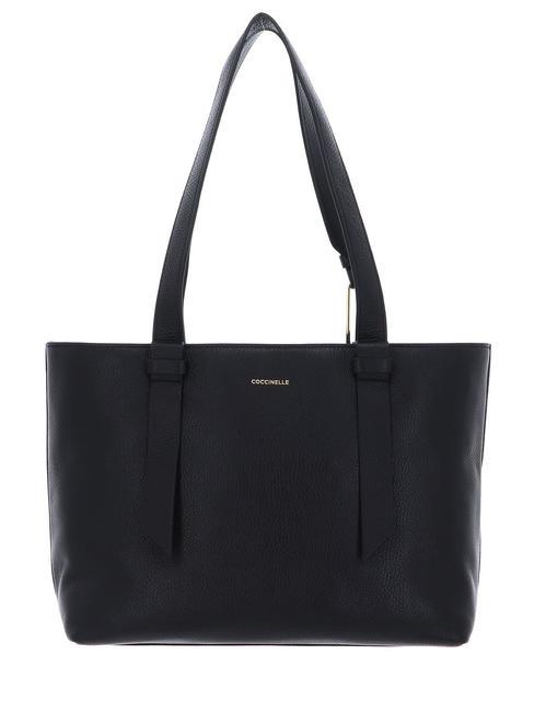 CAMPIONARIO - MALORY  Bolso shopping de piel negro - Bolsos Mujer