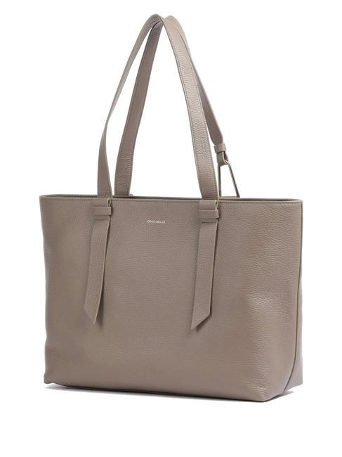 MALORY  Shopper de hombro, en piel. topo cálido - Bolsos Mujer