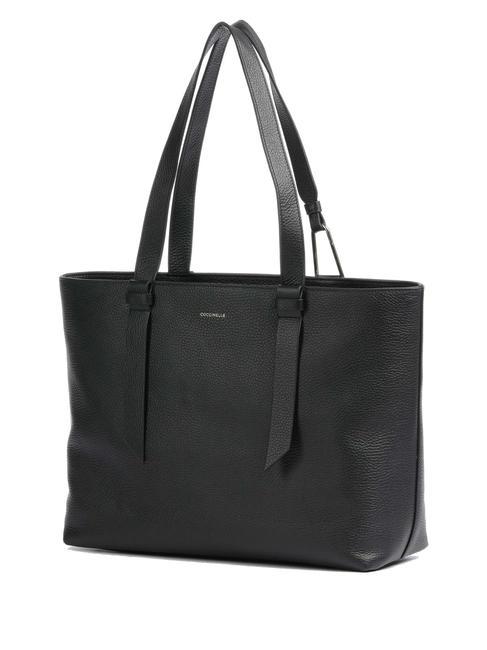 MALORY  Shopper de hombro, en piel. negro - Bolsos Mujer