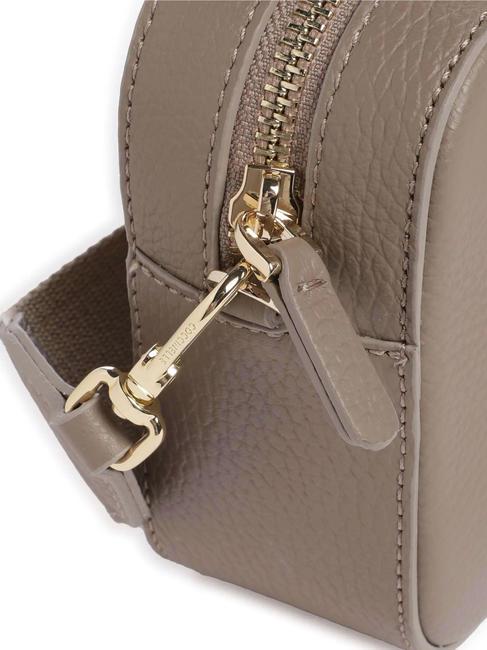 TEBE Bolso bandolera en piel texturizada topo c&aacute;lido 2 - Bolsos Mujer