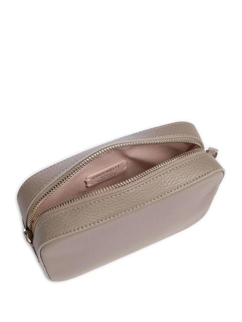 TEBE Bolso bandolera en piel texturizada topo c&aacute;lido 2 - Bolsos Mujer