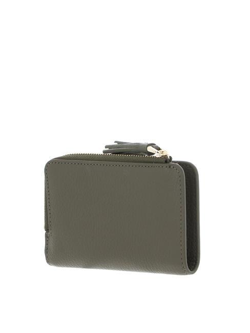 TASSEL Cartera de piel granulada verde laurel - Carteras Mujer