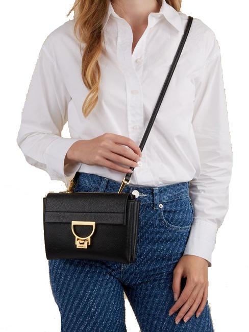 ARLETTIS Minibolso de piel con textura negro - Bolsos Mujer