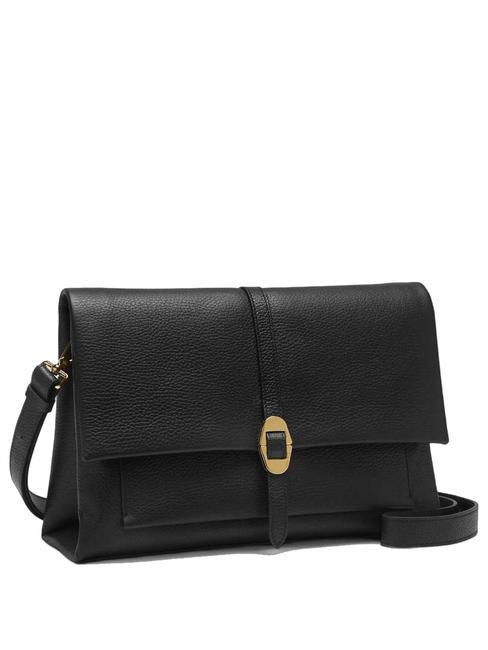 DORIAN Bolso de hombro de piel martillada. negro - Bolsos Mujer