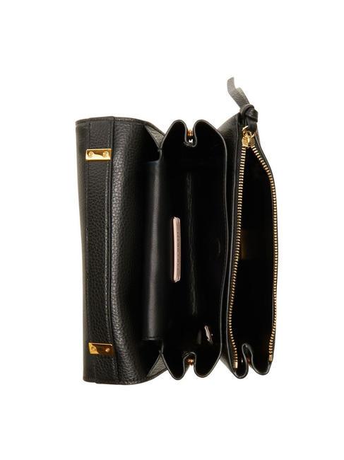 ARLETTIS Bolso de mano de piel martillada negro - Bolsos Mujer