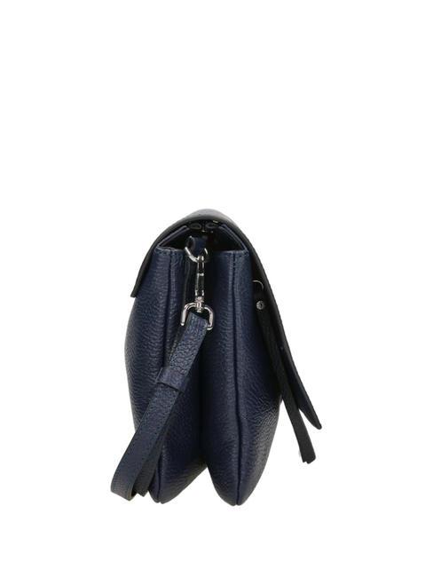 THREE Bolso bandolera, en piel. AZUL - Bolsos Mujer