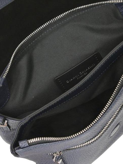 THREE Bolso bandolera, en piel. AZUL - Bolsos Mujer