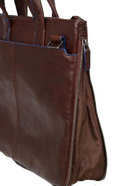 CAMPIONARIO - BLUE SQUARE SPECIAL Malet&iacute;n para port&aacute;til de 15,6 ", en piel MORO - Maletines de Trabajo