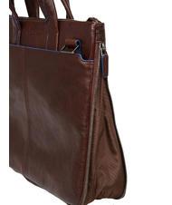 PIQUADRO CAMPIONARIO - BLUE SQUARE SPECIAL Malet&iacute;n para port&aacute;til de 15,6 ", en piel MORO - Maletines de Trabajo - 3