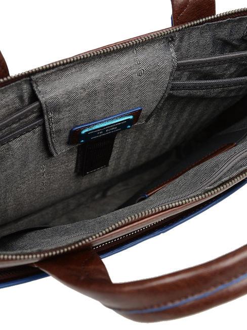 CAMPIONARIO - BLUE SQUARE SPECIAL Malet&iacute;n para port&aacute;til de 15,6 ", en piel MORO - Maletines de Trabajo