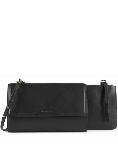 CAMPIONARIO - GEA  Bolso de mano de piel negro - Bolsos Mujer