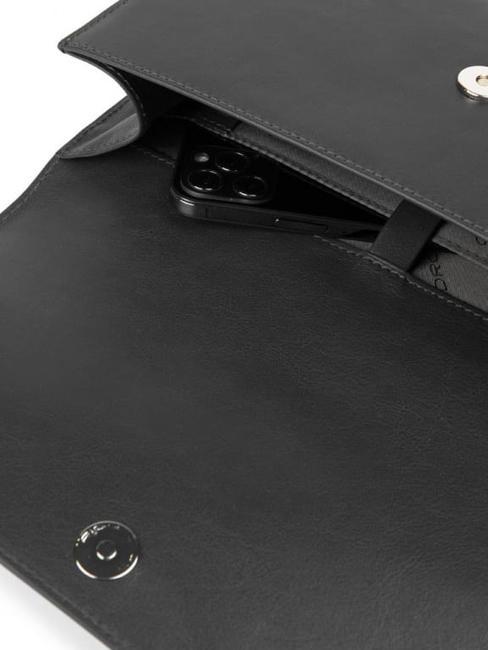 CAMPIONARIO - GEA  Bolso de mano de piel negro - Bolsos Mujer